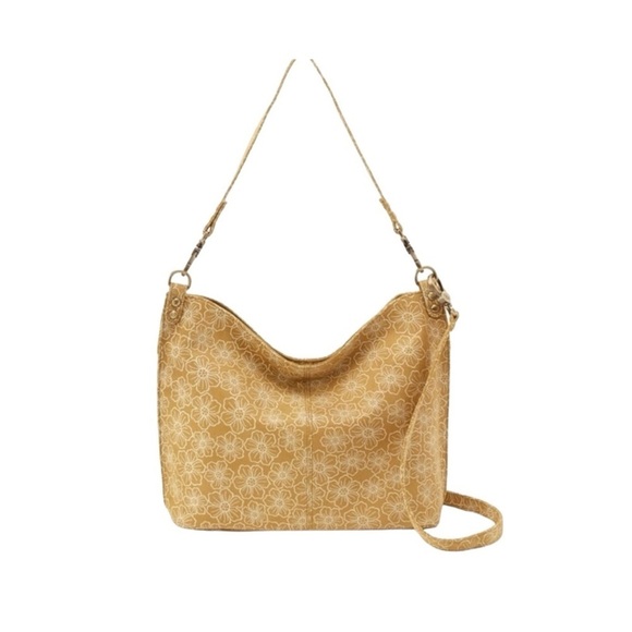 HOBO Crossbody bag Small Pier Printed Leather Floral Magnetic closure Like new - Picture 4 of 13